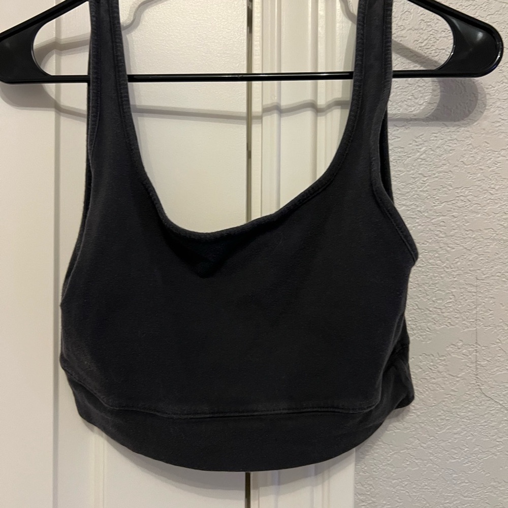 Black Cropped Tank Top